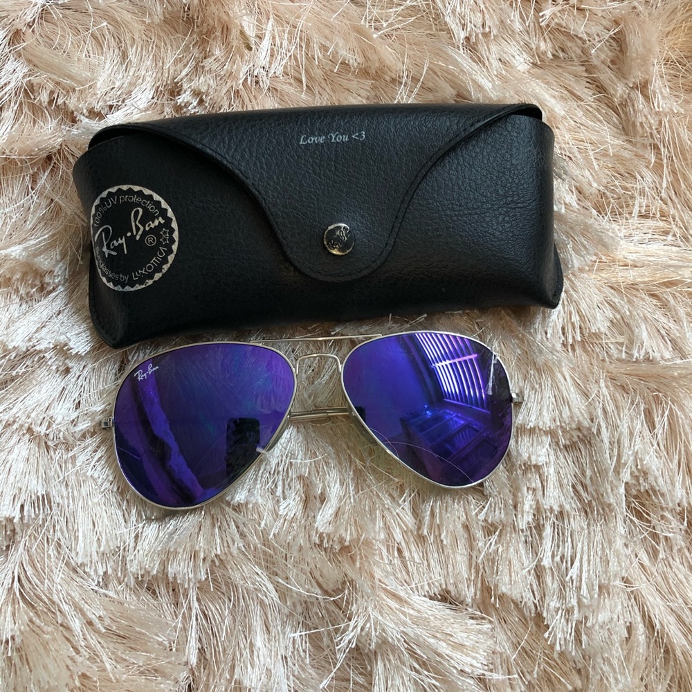 CUSTOM PURPLE RAY BAN AVIATORS